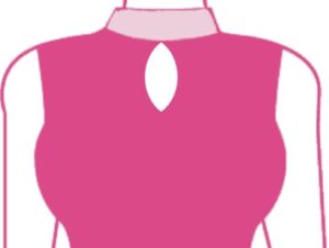 High Collar with slant keyhole